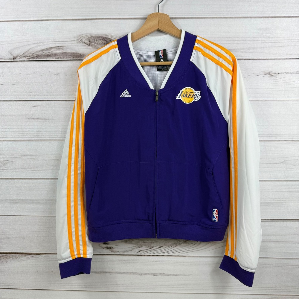 Adidas NBA Los Angeles Lakers Full Zip Bomber Jacket - Women's‎ Size S